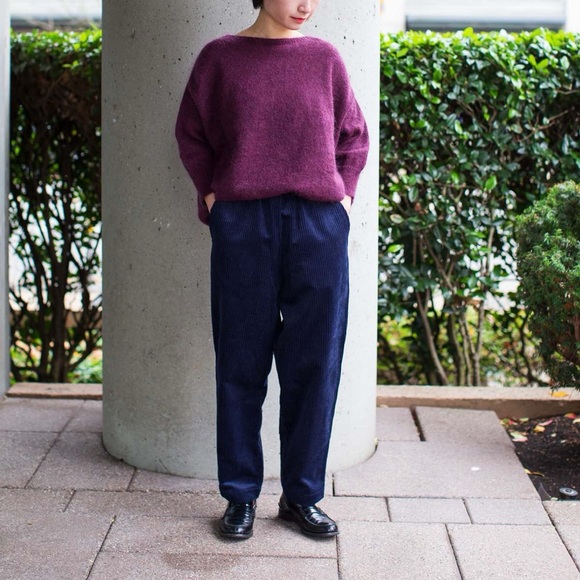 GALLEGO DESPORTES Pants - GALLEGO DESPORTES sz S Jane Corduroy pants in navy